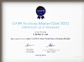 GAIN Anatomy Master Class Certificate Image